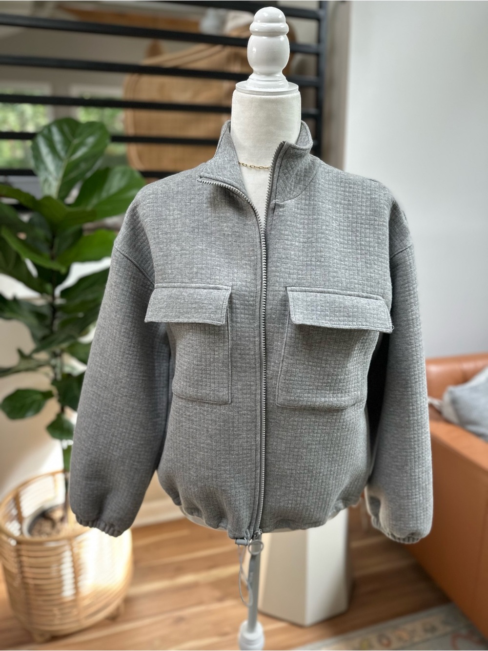 Madewell Cotton Caribou Quilted Zipup Jacket NWT